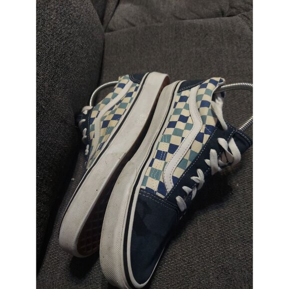 Size Mens 8.5 Womens 10.5- VANS Old Skool Blue Topaz Checkerboard Skateboarding - Picture 9 of 13